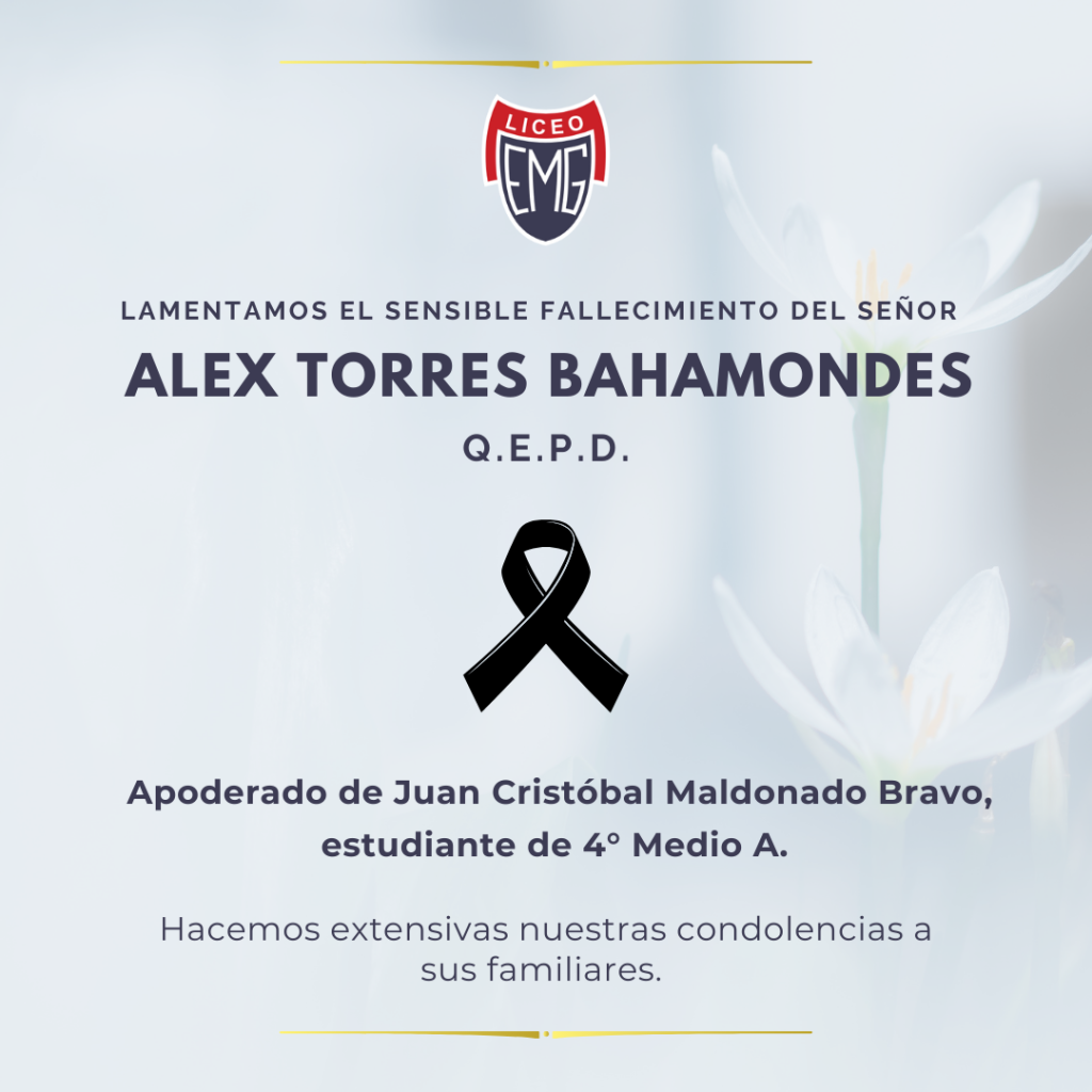 Se informa sensible fallecimiento de apoderado de 4°A