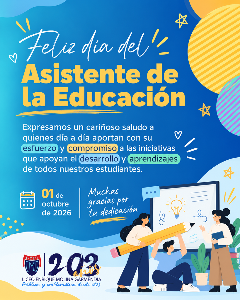 ¡Feliz Día del Asistente de la Educación!